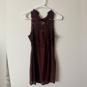 Abercrombie & Fitch dark purple lacey dress